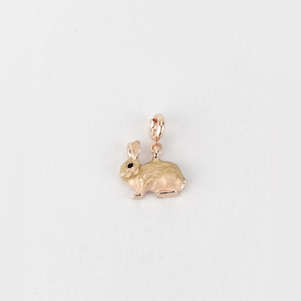 Enamel (Rose Gold) Rabbit Charm by Fable England